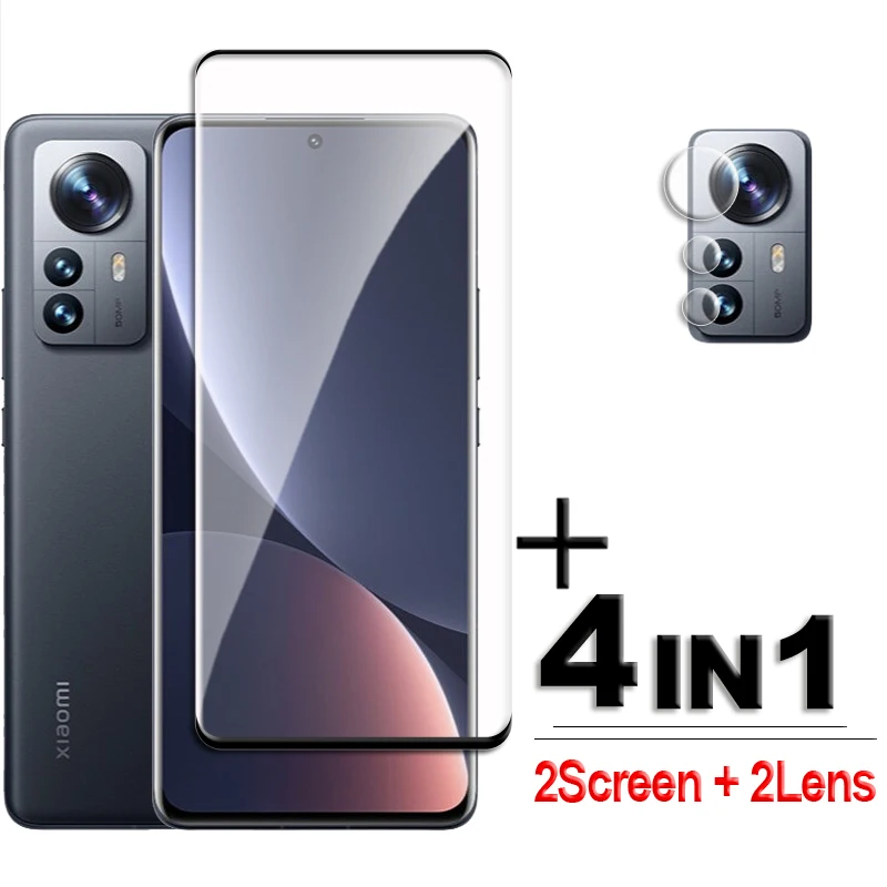 Для Xiaomi 12 Pro стекло 3D полное покрытие изогнутая защитная пленка для экрана для Xiaomi 12 Pro закаленное стекло HD пленка для объектива Xiaomi 12X 12 Pro