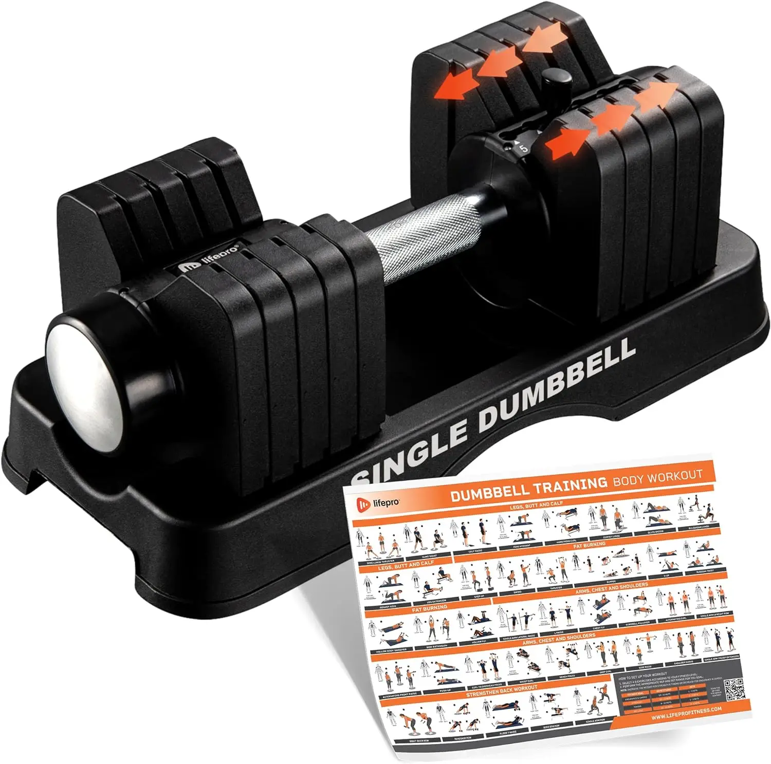 

Dumbbell 55lbs - Single Weight Set for Home Gym with Anti-Slip Handle & Easy Mechanism - Adjustable Weights Dumbbell for Wom Dum