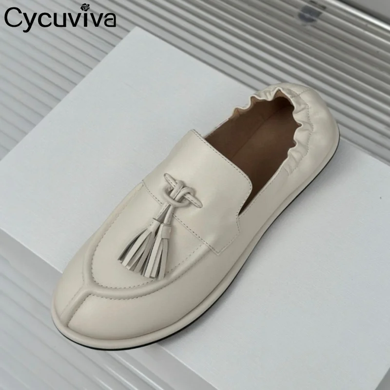 Женские лоферы на плоской подошве из натуральной кожи замшевые модельные туфли с