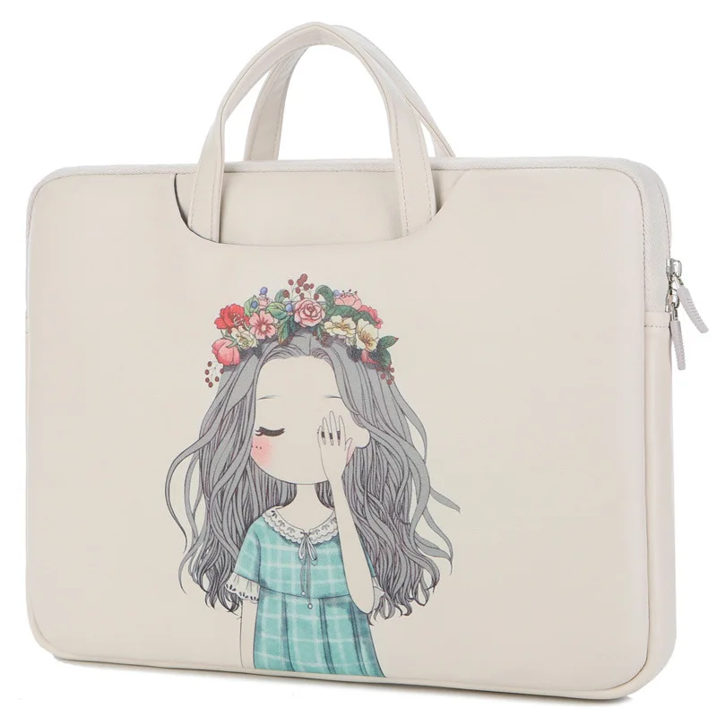 

Fashion High Quality Cartoon Print Women PU Laptop Bag Waterproof Laptop Briefcase for 13/14/15inch Tablet Computer