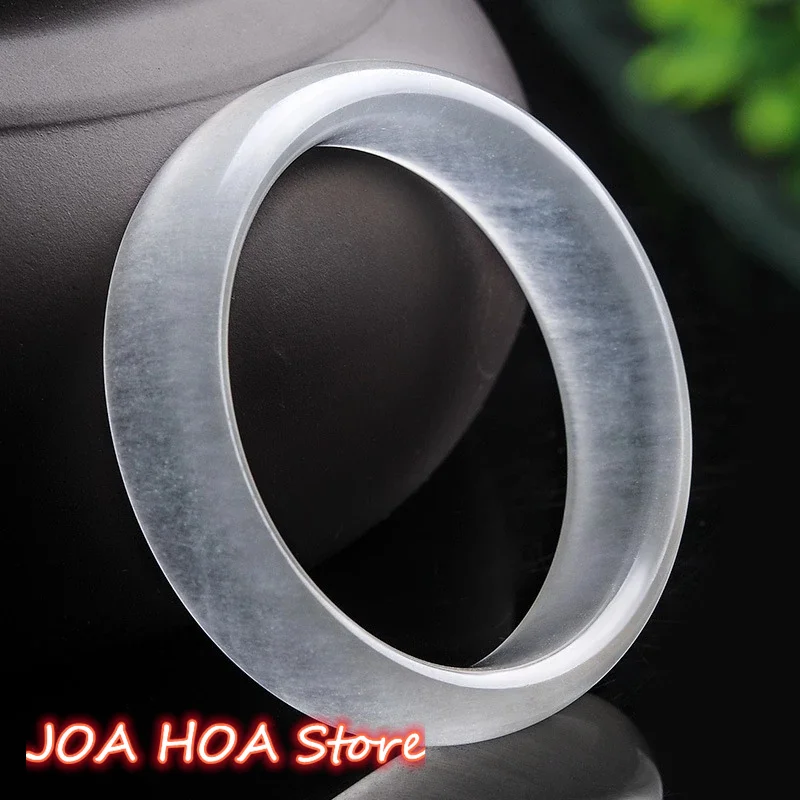 

Натуральная белая резная вручную широкая полоса Нефритовая мода бутик ювелирные изделия браслет аксессуары