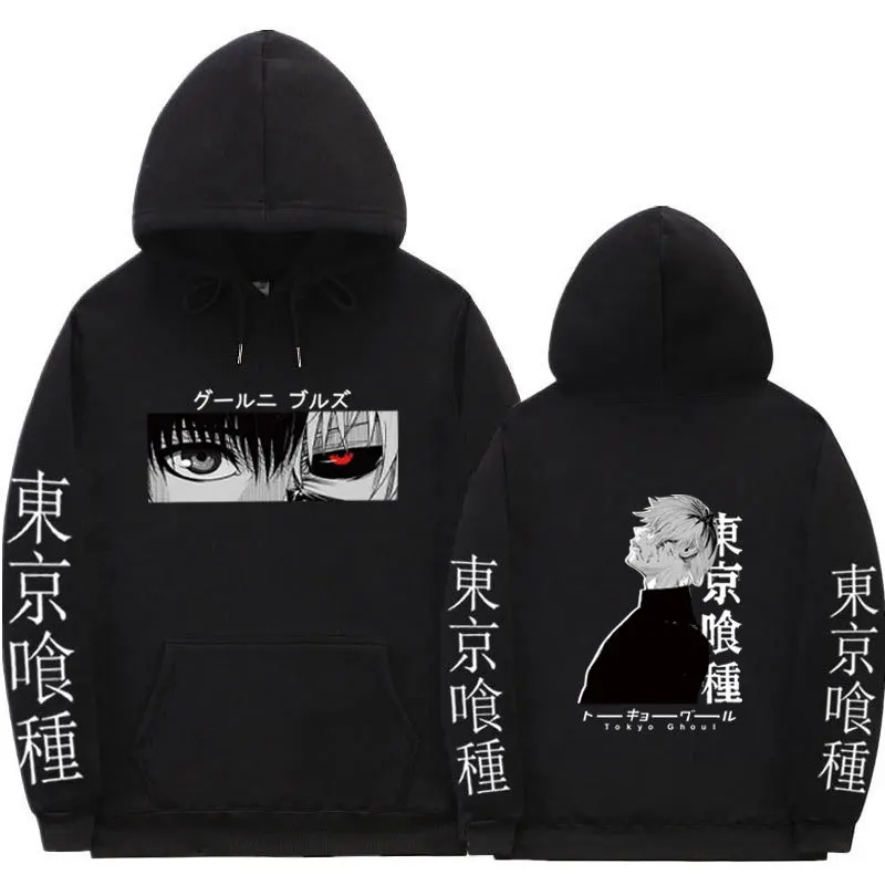 

Tokyo Ghoul Anime Clothes Hoodie Mens Fashion Sweatshirts Ken Kaneki Graphic Printed Casual Hip Hop Pullovers Streetwear Unisex