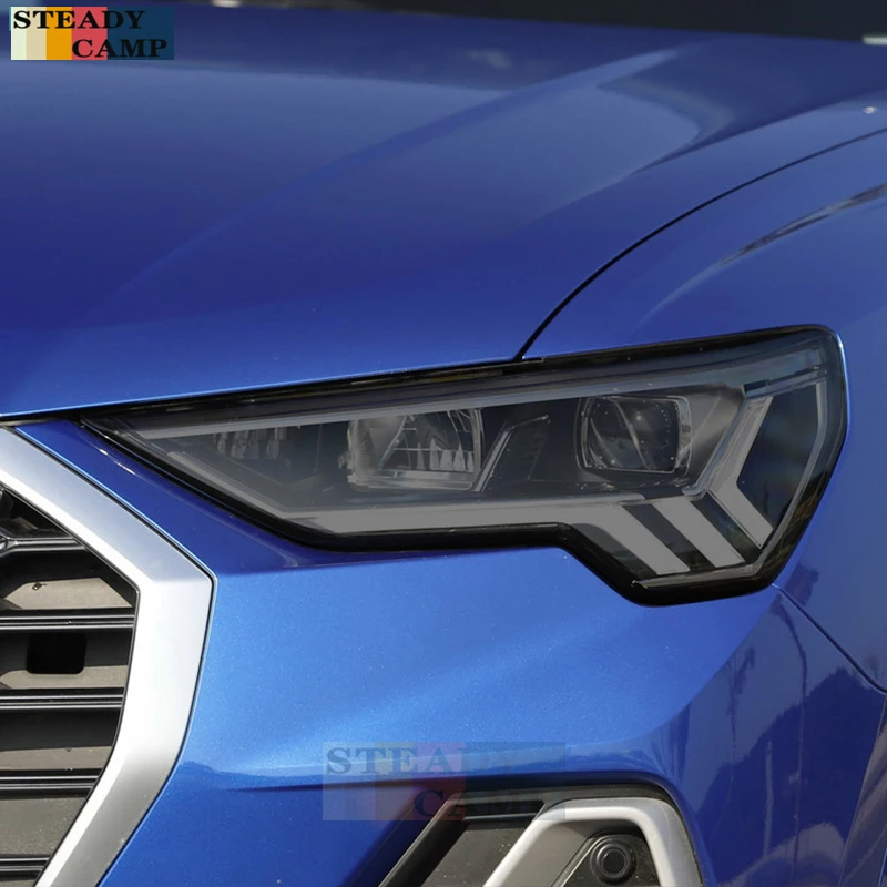 

Защитная пленка для автомобильных фар, задняя фара, дымчатый черный оттенок, виниловая прозрачная наклейка из ТПУ для Audi Q3 RSQ3 F3 2019 2020 2021