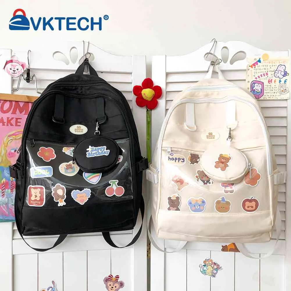 

Cute Women Backpack Nylon Female Japanese Preppy Style Schoolbag College Backpacks Kawaii Teenage Girl Travel School Bag Mochila