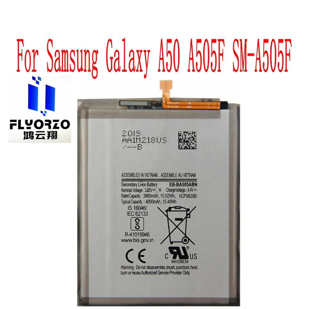 New High Quality 4000mAh EB-BA505ABN Battery For Samsung Galaxy A50 A505F SM-A505F Mobile Phone