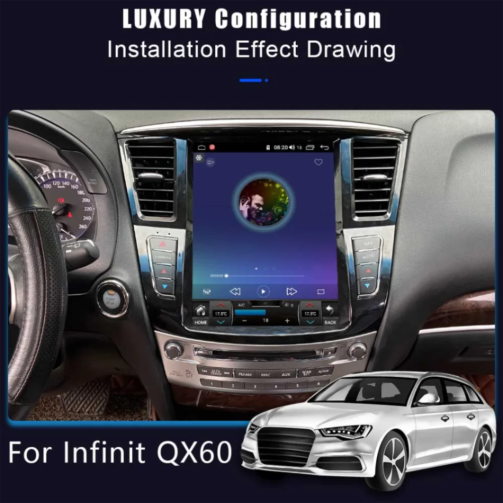 $2758.38 8+128G Android 11 Car Radio Tesla Touch Screen 12.1'’ For Infiniti QX60 JX35 2014-2019 Carplay Andoird Auto Multimedia Player