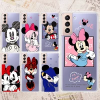 disney mickey minnie mouse for samsung galaxy s22 s21 s20 fe ultra pro lite s10 5g s10e s9 s8 plus soft transparent phone case