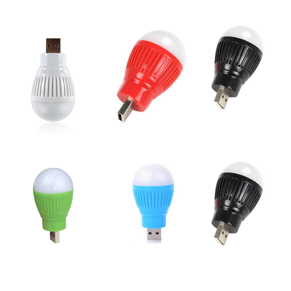 

Traveling USB Powered Light Bulb without Switch Plastic Book Reading Lightbulbs Flashlight Lantern Lighting Accessory