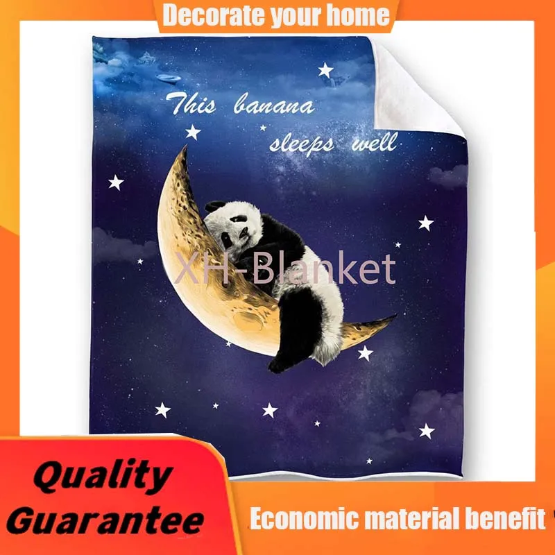 

Sleeping Panda Throw Blanket Super Soft, Fluffy, Premium Sherpa Fleece Blanket 50'' x 60'' Fit for Sofa Chair Bed Office