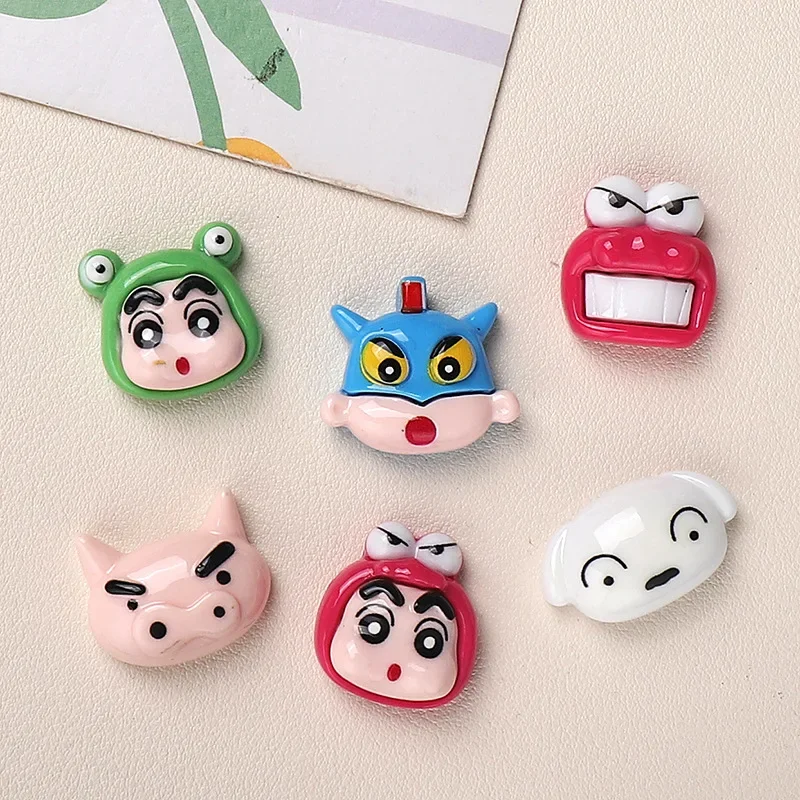 5 шт. Мультяшные DIY Crayon Shin-chan Резиновые кабошоны из смолы для изготовления