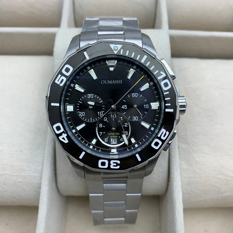 

Quartz Movement Chronometer Multifunctional Watch Luminous Waterproof Men's Watch 316 Stainless Steel Ceramics Bezel 2