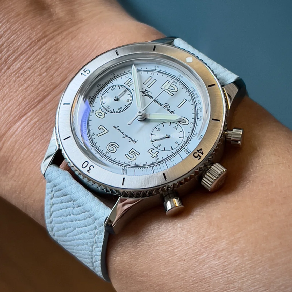 

Pilot Chronograph Watch Men 38mm Ladies Watches VK64 Chrono Quartz Wristwatches Luxury Air Force Luminous Clocks Mysterious Code