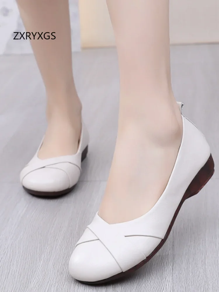 ZXRYXGS верхний слой из мягкой воловьей кожи большой размер на плоской подошве 20200