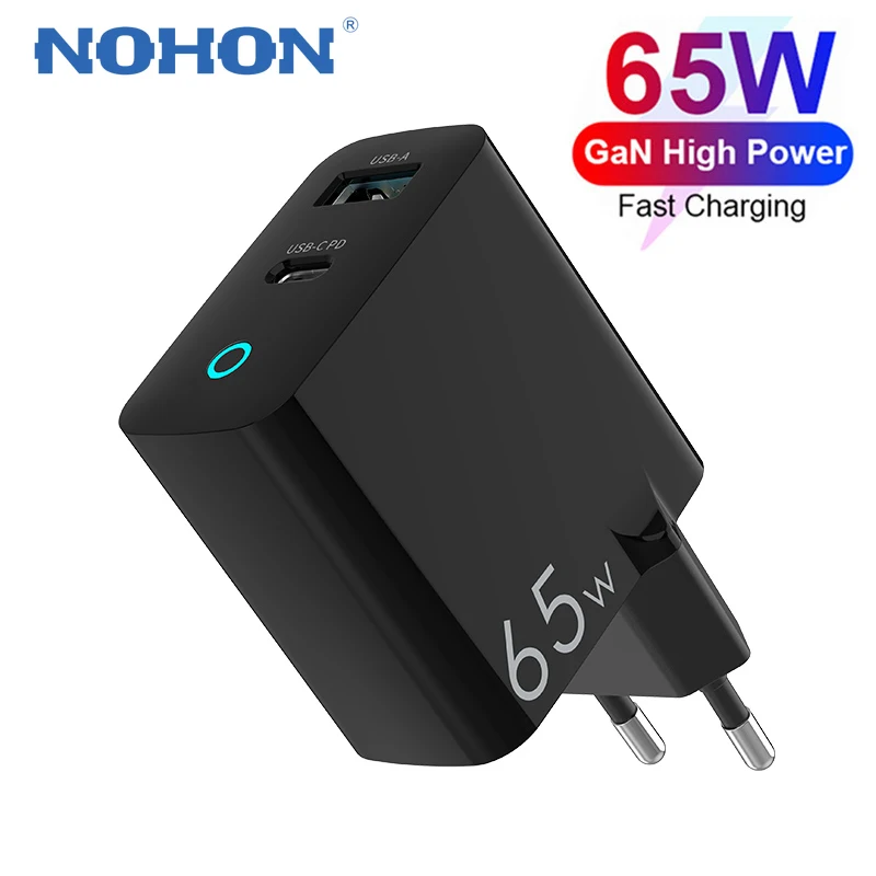 

Зарядное устройство NOHON с USB-портом и поддержкой быстрой зарядки, 65 Вт