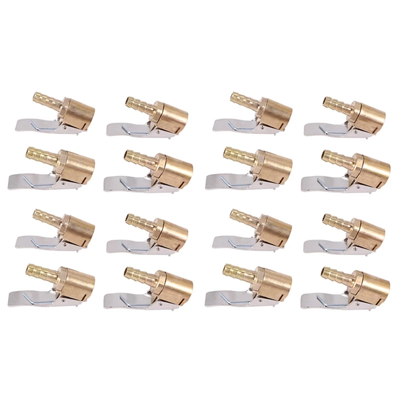 

16Pc 6Mm Auto Air Pump Chuck Clip Car Truck Tyre Tire Inflator Valve Connector Car Open Brass Stem Tire