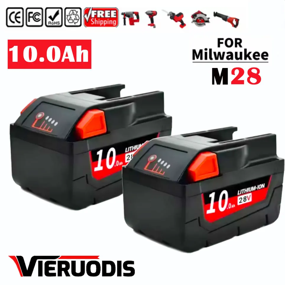 Фото Литий-ионный аккумулятор 28 В, 6,0 Ач для аккумуляторной батареи MILWAUKEE M28 V28 Power 48-11-2830, 28 В №1