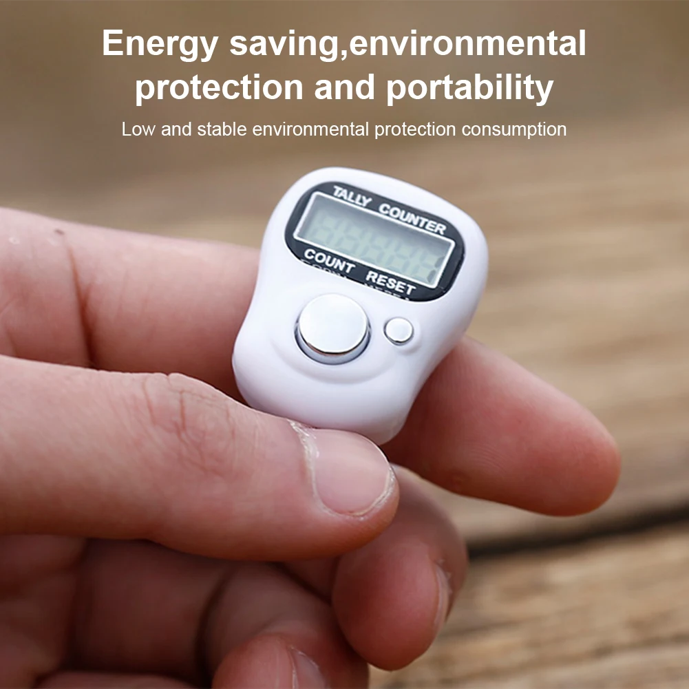 

Electronic Finger Counter 4-Digit Tally Counter LED Display Battery Operated Hand Counting for Golf Lap Tracking Resettable