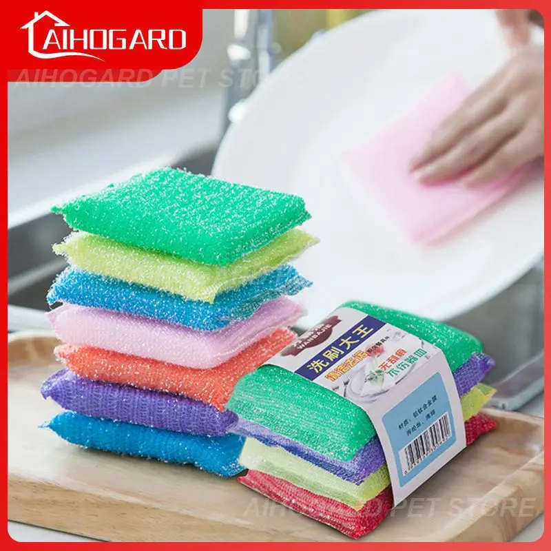 

Double Side Dishwashing Sponge Pan Pot Dish Wash Sponges Household Cleaning Tools Washing Sponge Brush Kitchen Accessory