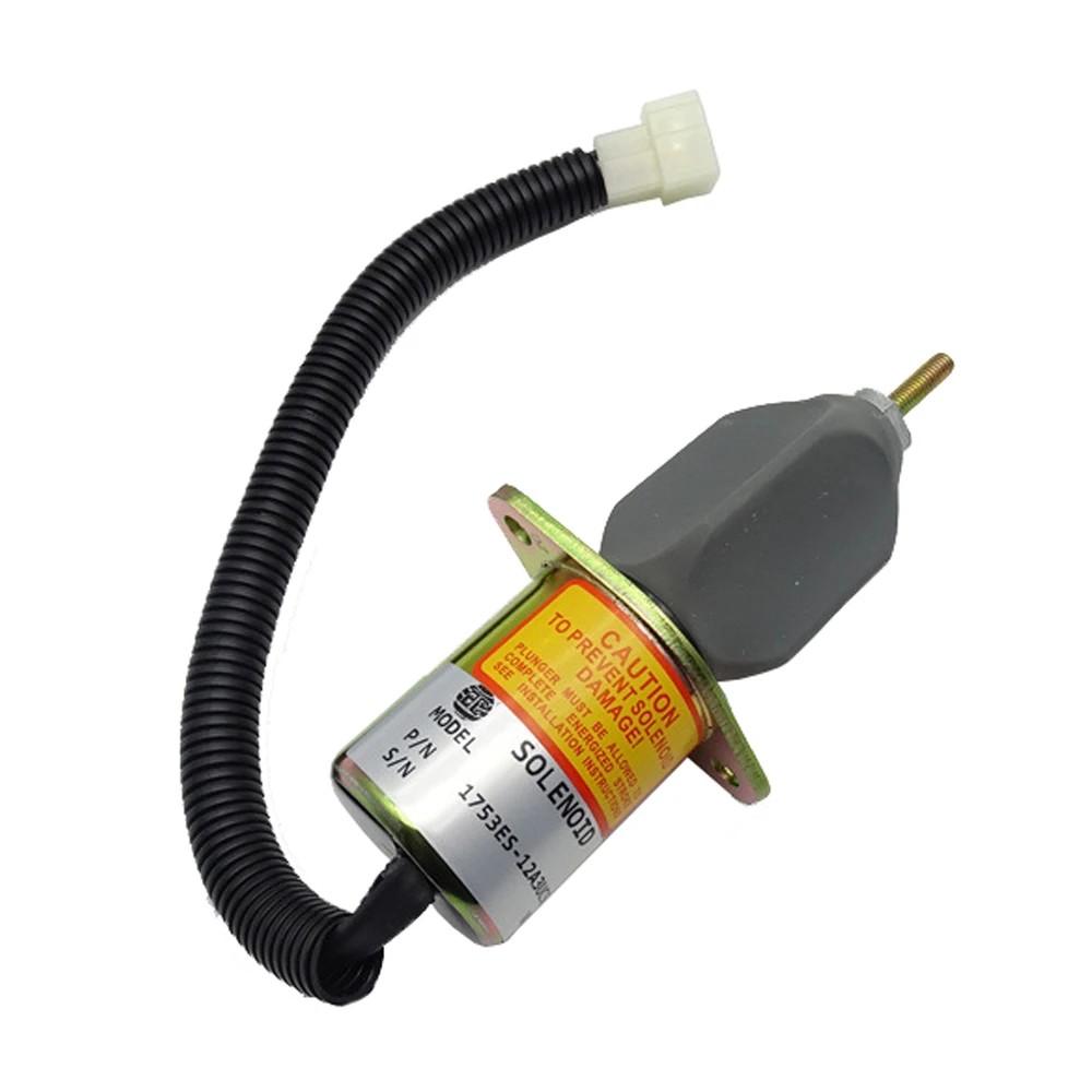 

1753ES-12A3UC5B1S1 12V Flameout Switch For Yanmar Excavator Flameout Solenoid Valve For All Models Of Excavators