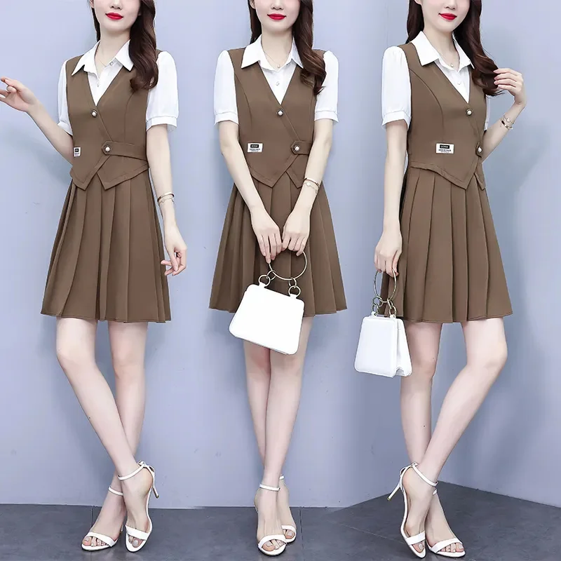 Женское платье больших размеров модное шифоновое женская плиссированная юбка с