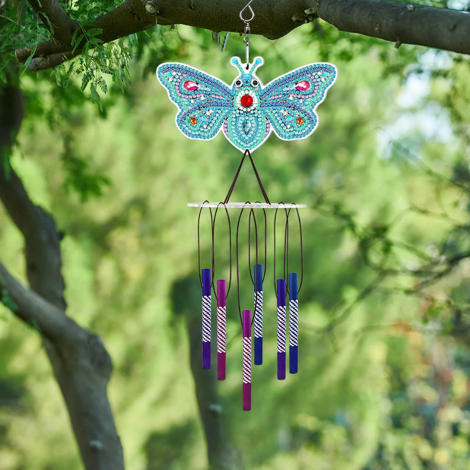 

Набор для творчества с бабочками, алмазной краской, ловцами снов, колокольчиками ветра, ярким солнцем, колокольчиками ветра, алмазной краск...