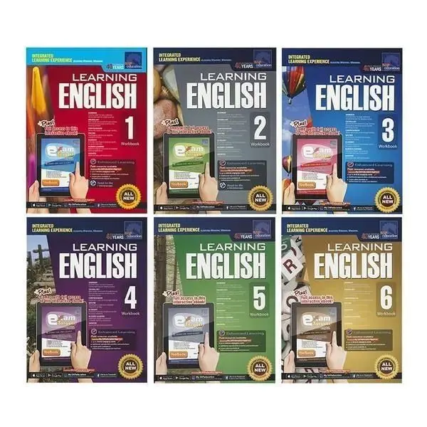 9pcs/Full Set Singpore SAP Learning English Level 1-6 by Singpore Asia Publishers English Textbook Workbook Free Shipping