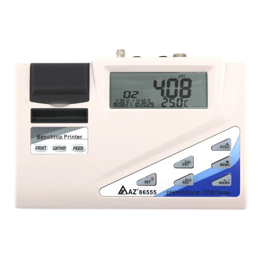 

Тестер качества воды AZ86555 Benchtop, измеритель pH/ ORP/проводимости/TDS/солености с принтером