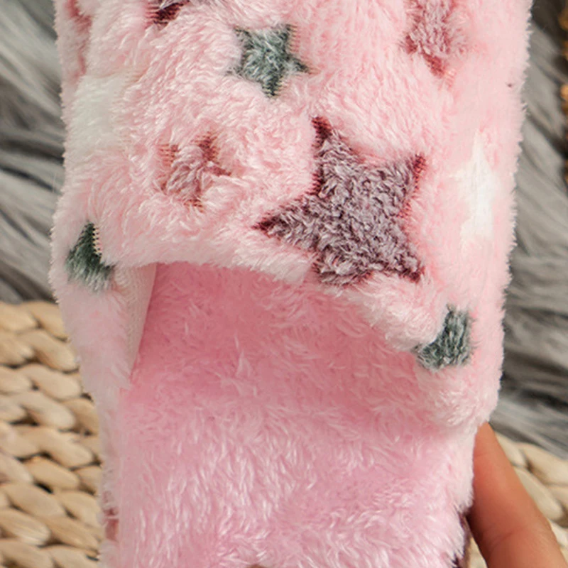 Домашние уличные тапочки для мужчин и женщин со звездами теплые женские