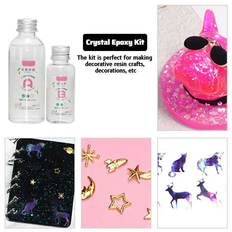 

Mixed Quick Drying Hardener DIY Resin Epoxy Transparent Clear Art High Adhesive Crystal Glue For Jewelry Making