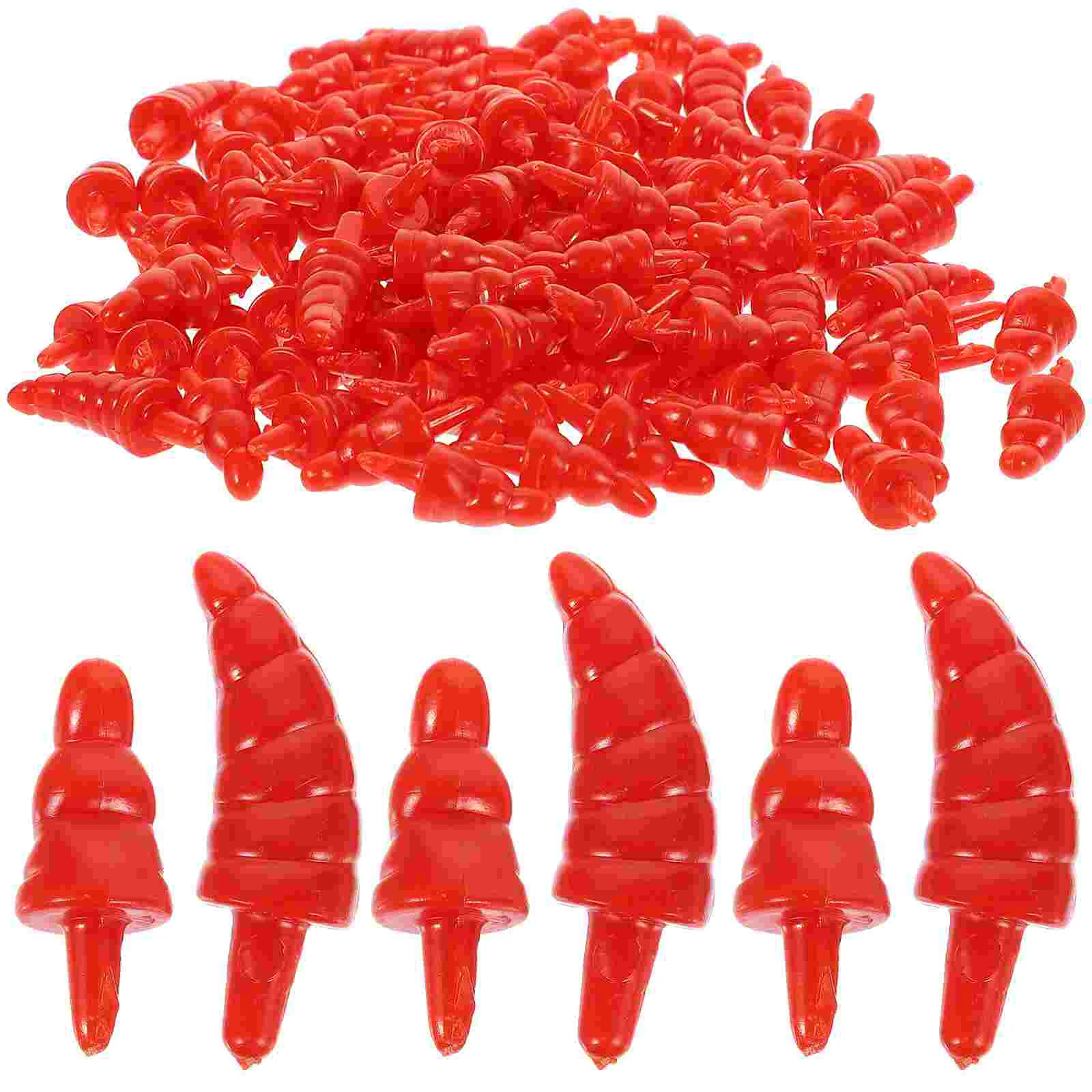 

200 Pcs Hand Made Making Material Christmas Decoration Snowman Nose Toy Accessories Plastic Small