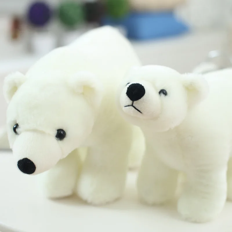 

20/25/35/45cm Polar Bear Plush Toy Cute Standing White Bear Stuffed Animals Kawaii Room Decor Soft Doll Gift for Child Birthday