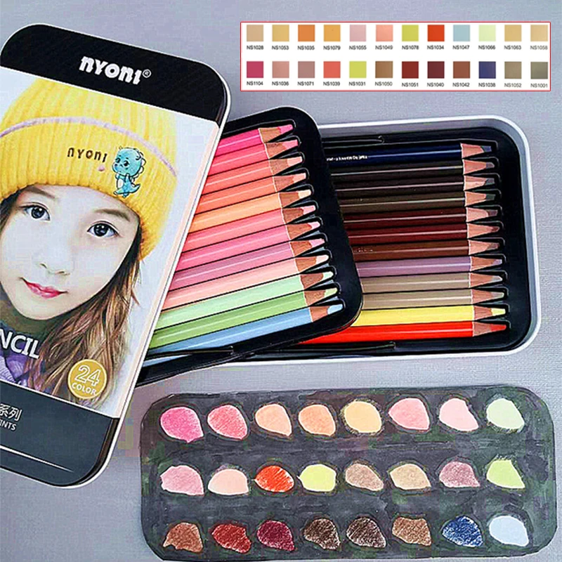 Set Portrait Oil Color Pencil For Artist Drawing School Art Supplies