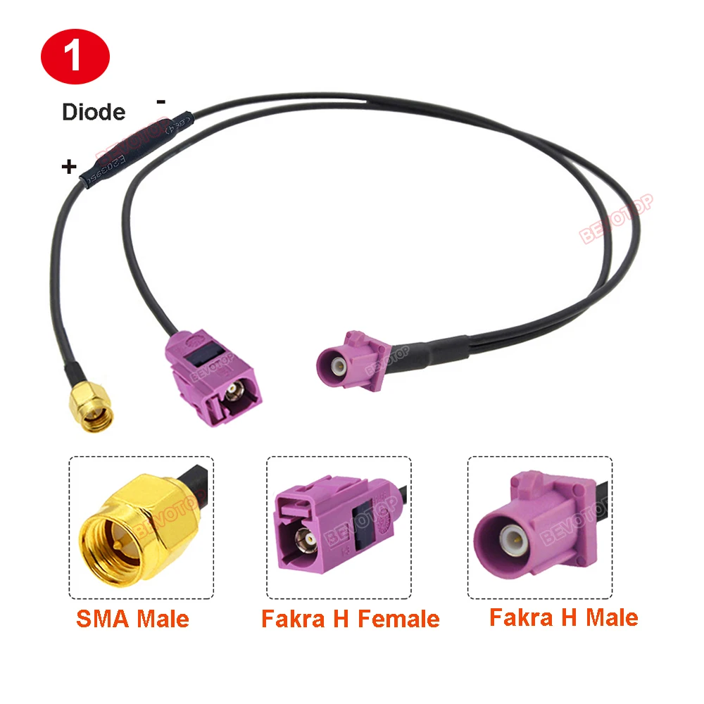 

BEVOTOP Кабель-разветвитель Fakra H RG174 30/50/100/150 см