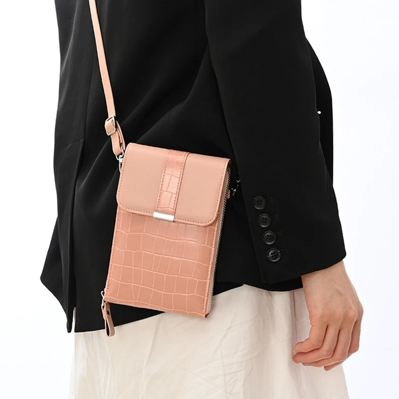 Embossed PU Leather Shouder Bags for Women High Quality Messenger Bag Fashion Ladies Phone Wallet Purse Brand Clutch Handbag