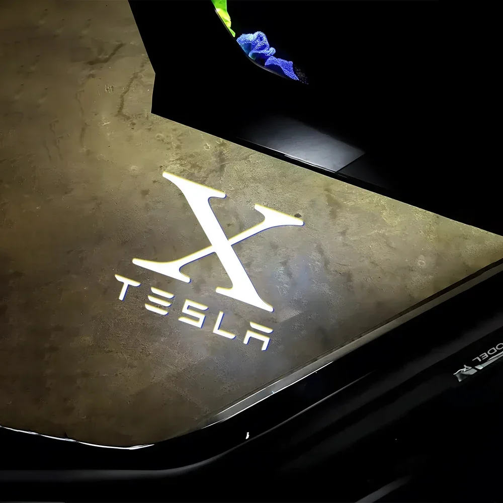 2/4 шт. для Tesla Model Y 3 S X дверной светодиодный проектор с логотипом светильник