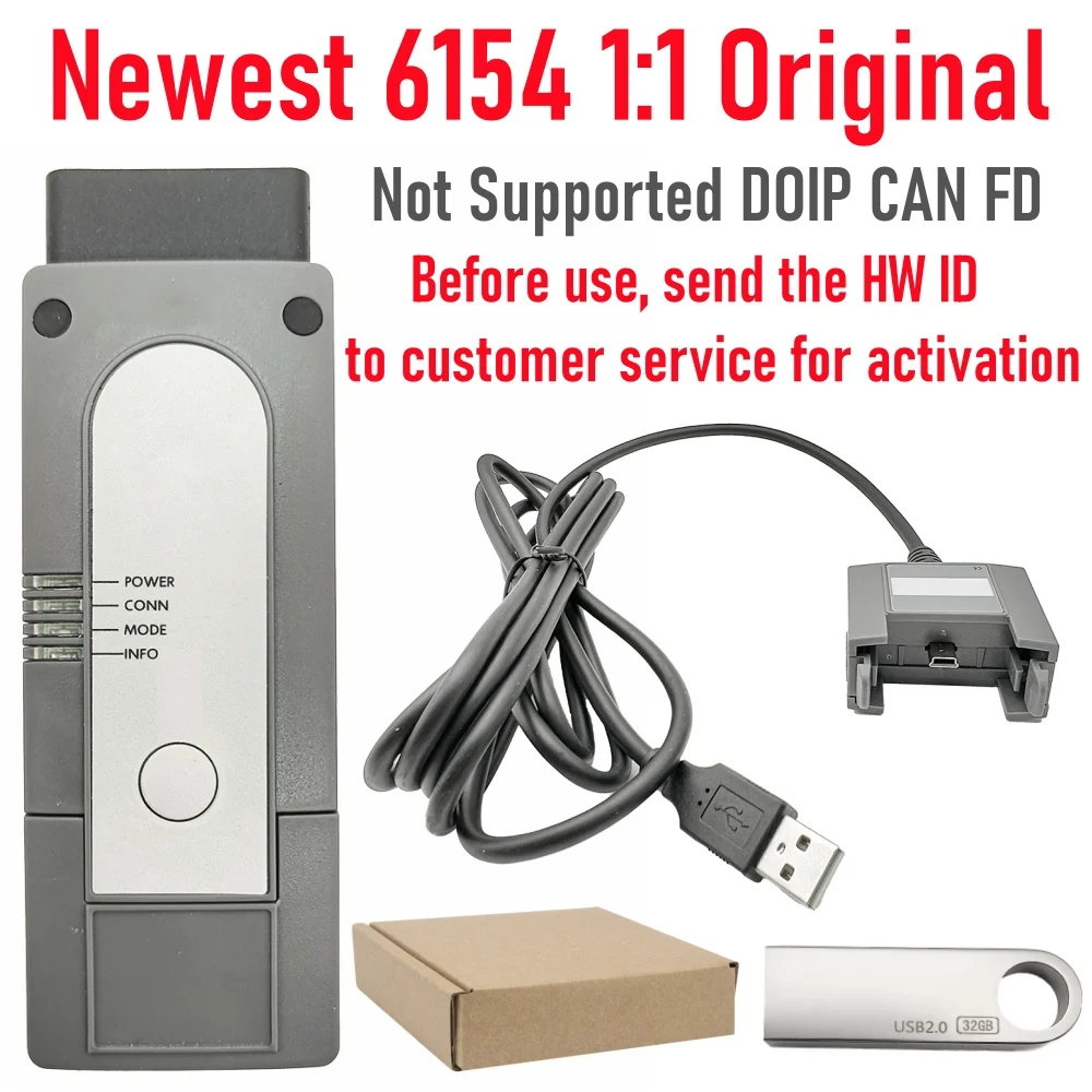 

Уровень инженера 2025 1:1, оригинальный улучшенный диагностический инструмент сканера 6154 obd2 WIFI VAS для VAG 6154A VW Audi VAS6154 без DOIP