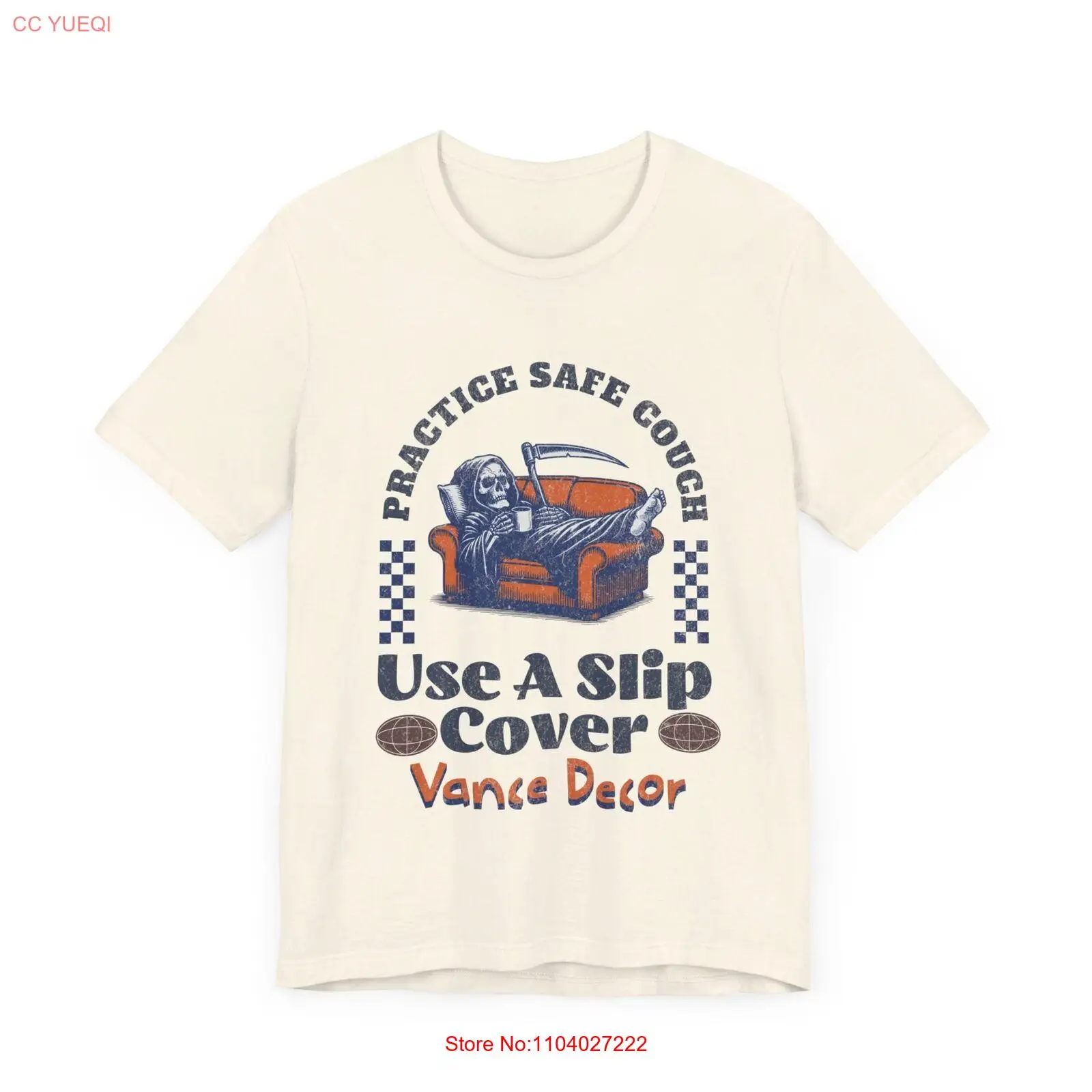 Vane безопасный Чехол для дивана с гранж-рисунком Женская футболка коротким