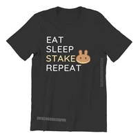 pancakeswap cake cryptocurrency miners tshirts for men stylish eat stake repeat pure cotton men t shirts gifts outdoorwear