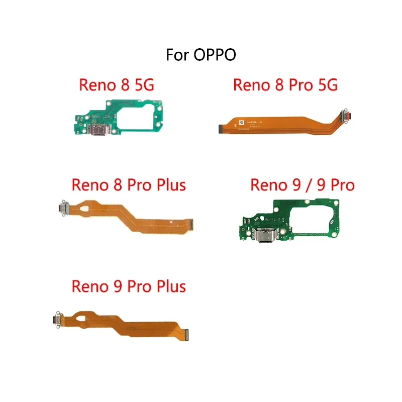 USB-порт для зарядки док-станции разъем гибкий кабель OPPO Reno 8 9 Pro Plus 5G модуль