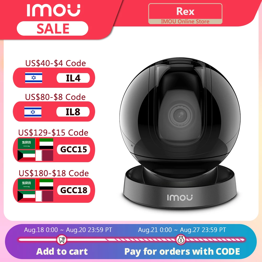 

Imou Rex 2mp WiFi IP Indoor PTZ Camera Smarter AI Two-way Audio Pan & Tilt for 360° Coverage Cruise Tracking Privacy Mode