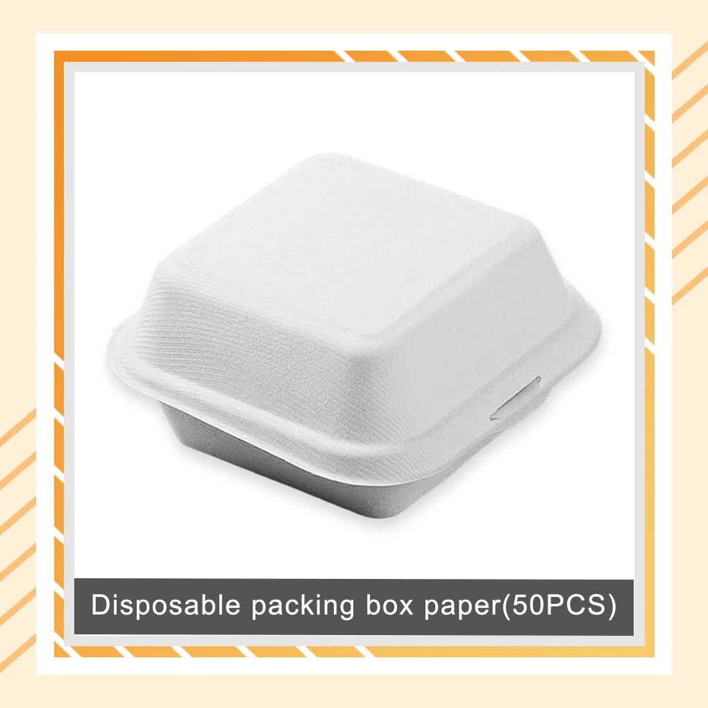 

50 шт., одноразовые биоразлагаемые контейнеры для пищевых тортов