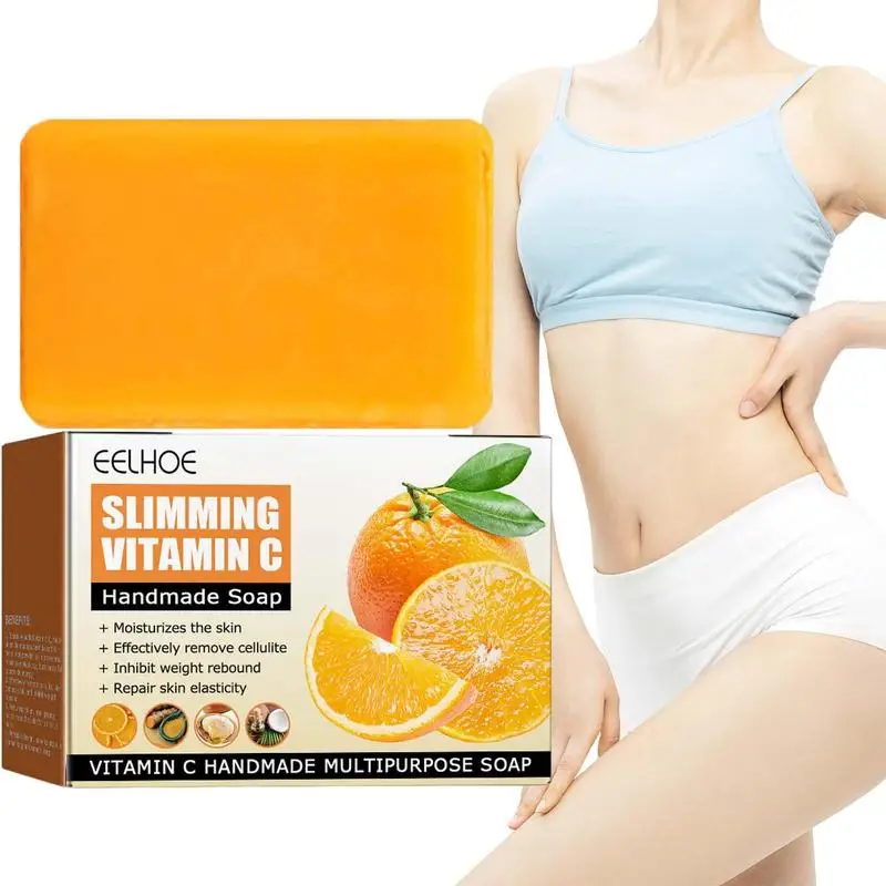 

100g Natural Slimming Soap Handmade Vitamin C Soap Belly Drainage Slimming Massage Soaps Natural Bar Soap For Losing Weight