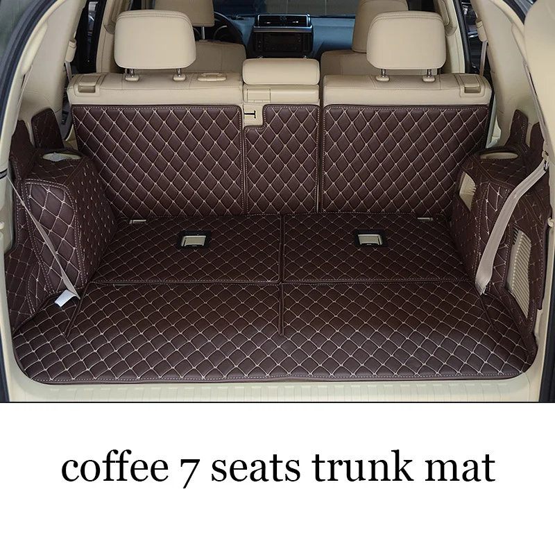 

2017 Leather Car Trunk Mat Cargo Liner for Toyota Land Cruiser Prado 2010-2019 2018 2019 Carpet 120 interior accessories
