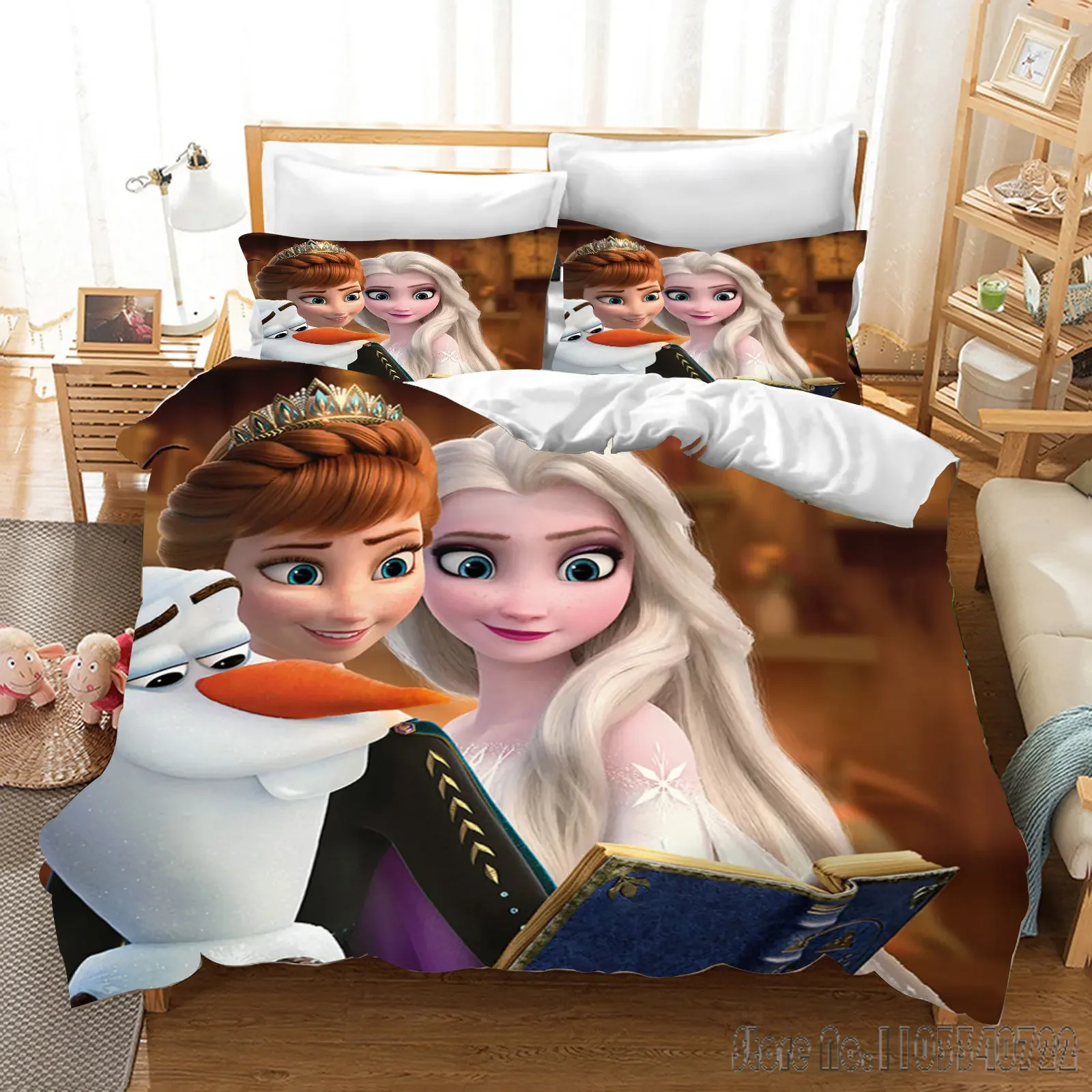 Disney Frozen Queen Elsa Anna пододеяльник HD для детей комплекты постельного белья постельное