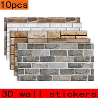 10pcs 3d wall sticker marble pattern pvc waterproof self adhesive wall paper 30x30cm brick grain bathroom wall stickers 102