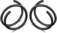 double nose rings hoops surgical steel double spiral nose ring left or right single pierced nose piercing for women men