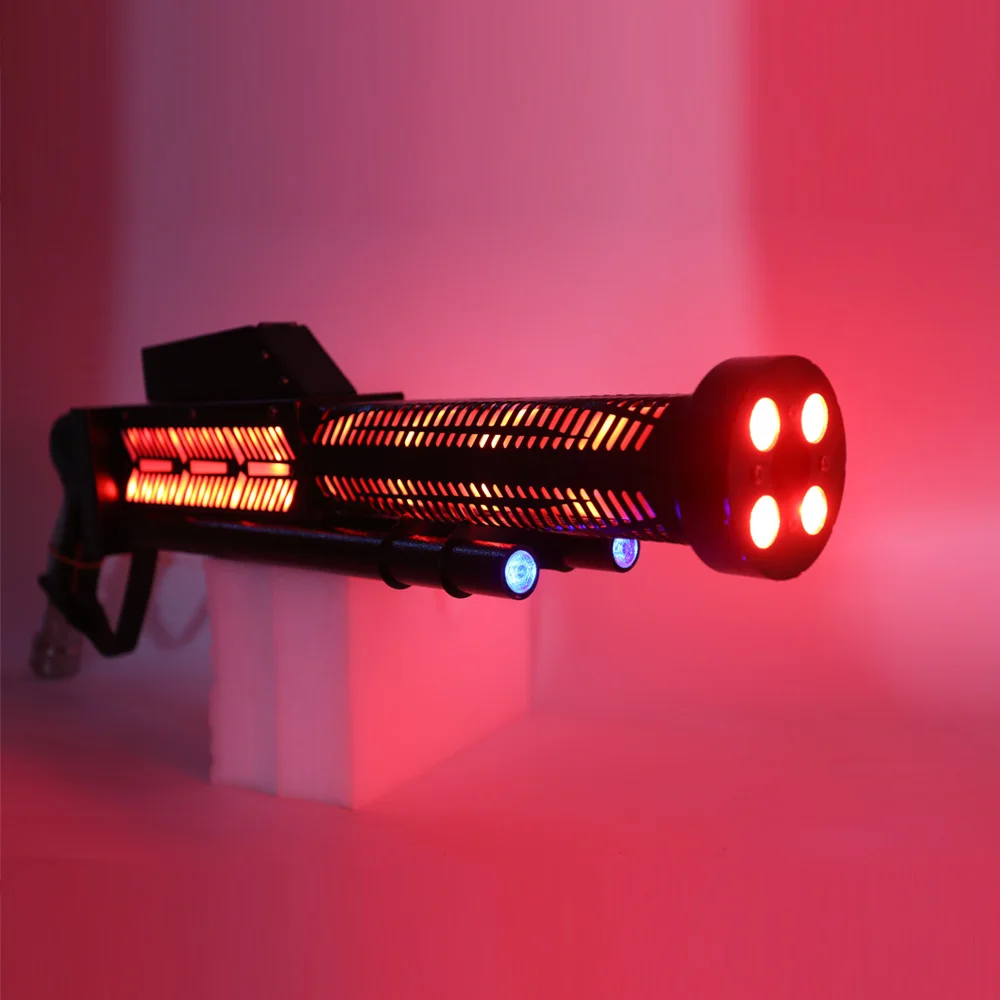 RGB Led Co2 Air Column Gun CO2 Ручной атмосферный пистолет Atmosphere Props Dry Ice Jet Bar Dj Fog Spray Cannon Machine