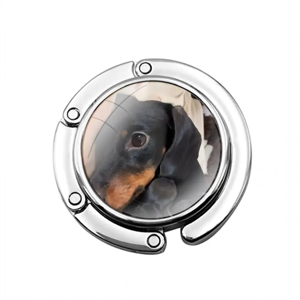 Складной крючок для женского стола Такса собачка складной декоративный хранения