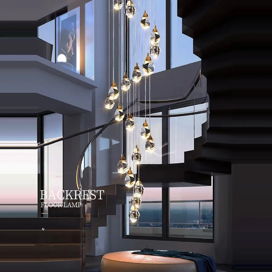

Modern Suspension New To The Season LED Hanging Lamp Lustre Crystal Chandelier Luxury Home Decor Newest Design Hall Decor