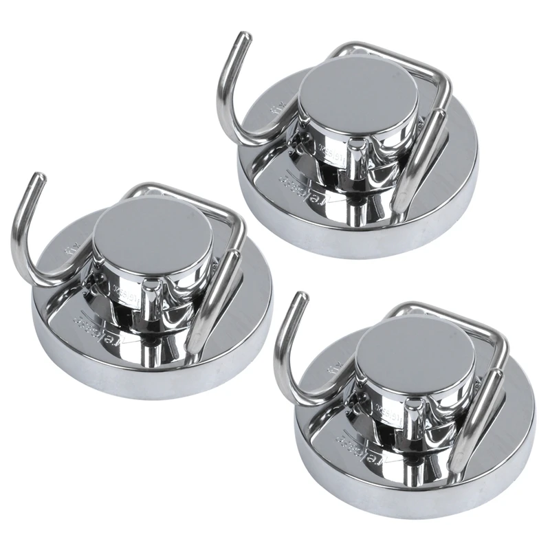 

3X Vacuum Stainless Steel Suction Cup Hook,Double Hooks Wall Hook,Bath Towel Hook,Heavy Duty Suction Cup Hooks Holds